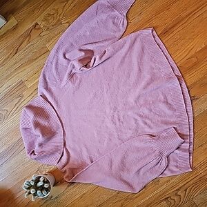 NWT Philosophy Women size 2X soft pink cowl/turtleneck sweater